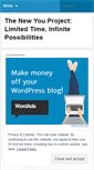 Mobile Screenshot of newyouproject.wordpress.com