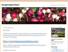 Tablet Screenshot of burgeorganicfarm.wordpress.com