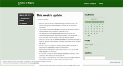 Desktop Screenshot of nigerianaviation.wordpress.com