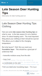 Mobile Screenshot of lateseasondeerhuntingtips.wordpress.com