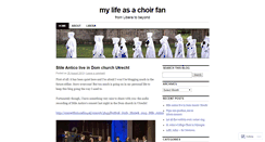 Desktop Screenshot of choirfan.wordpress.com