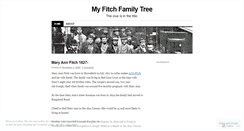 Desktop Screenshot of myfitchfamilytree.wordpress.com