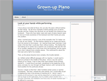 Tablet Screenshot of grownuppiano.wordpress.com