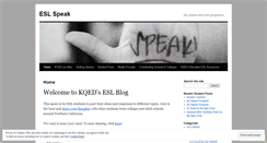 Desktop Screenshot of eslspeak.wordpress.com