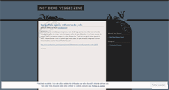 Desktop Screenshot of notdeadzine.wordpress.com