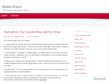 Tablet Screenshot of flashesoflove.wordpress.com