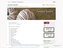 Tablet Screenshot of lynnioknits.wordpress.com