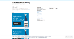 Desktop Screenshot of lostboysultras.wordpress.com