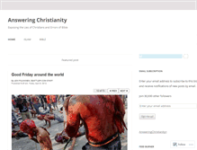 Tablet Screenshot of answeringchristian.wordpress.com