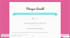 Desktop Screenshot of morganearnold.wordpress.com