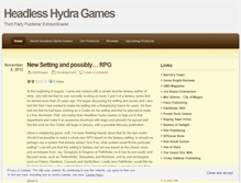 Tablet Screenshot of headlesshydragames.wordpress.com