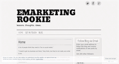 Desktop Screenshot of emarketingrookie.wordpress.com