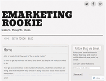 Tablet Screenshot of emarketingrookie.wordpress.com