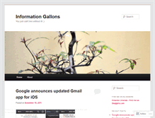 Tablet Screenshot of informationgallons.wordpress.com