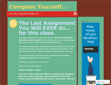 Tablet Screenshot of composeyourself103.wordpress.com