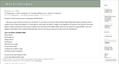 Desktop Screenshot of musiclassique.wordpress.com