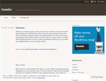 Tablet Screenshot of luxebc.wordpress.com