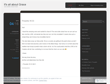 Tablet Screenshot of itsallaboutgrace.wordpress.com