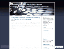 Tablet Screenshot of fahrdienst.wordpress.com