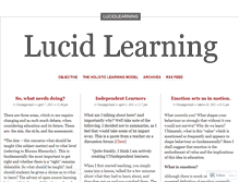 Tablet Screenshot of lucidlearning.wordpress.com