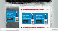 Desktop Screenshot of letsblogoursports.wordpress.com