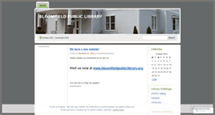 Desktop Screenshot of bloomfieldpubliclibrary.wordpress.com