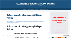 Desktop Screenshot of fermentasipakankambingsoc.wordpress.com