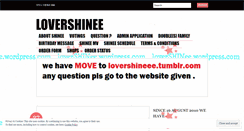 Desktop Screenshot of lovershinee.wordpress.com