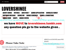 Tablet Screenshot of lovershinee.wordpress.com