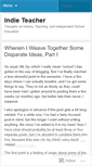 Mobile Screenshot of indieteacher.wordpress.com