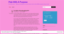 Desktop Screenshot of petewithapurpose.wordpress.com