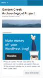 Mobile Screenshot of gardencreekarchaeology.wordpress.com