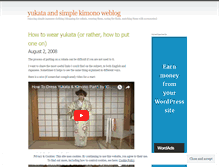 Tablet Screenshot of interestedinyukata.wordpress.com