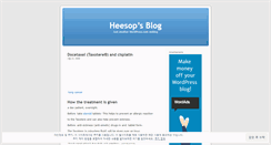 Desktop Screenshot of heesop.wordpress.com