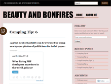 Tablet Screenshot of beautyandbonfires.wordpress.com