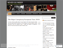 Tablet Screenshot of nevergoinside.wordpress.com