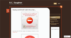 Desktop Screenshot of bcslaughter.wordpress.com