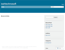 Tablet Screenshot of isshtechnosoft.wordpress.com