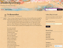 Tablet Screenshot of creativityorcrazy.wordpress.com