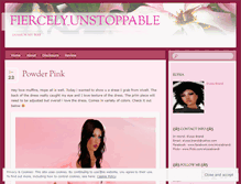 Tablet Screenshot of fiercelyunstoppable.wordpress.com