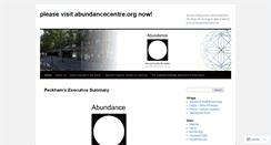 Desktop Screenshot of abundancecentres.wordpress.com