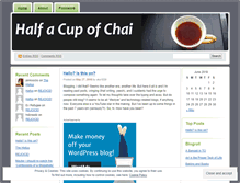 Tablet Screenshot of halfacupofchai.wordpress.com