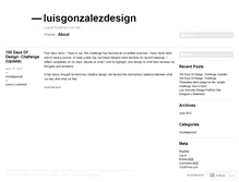 Tablet Screenshot of luisgonzalezdesign.wordpress.com