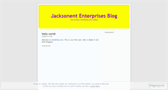 Desktop Screenshot of jacksonenterprises.wordpress.com