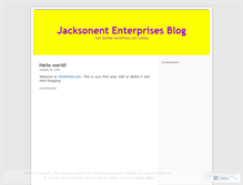 Tablet Screenshot of jacksonenterprises.wordpress.com