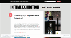 Desktop Screenshot of intimeexhibition.wordpress.com