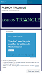 Mobile Screenshot of fashiontriangle.wordpress.com