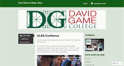 Desktop Screenshot of davidgamecollege.wordpress.com