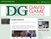Tablet Screenshot of davidgamecollege.wordpress.com