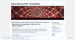 Desktop Screenshot of digitalodyssey2010.wordpress.com